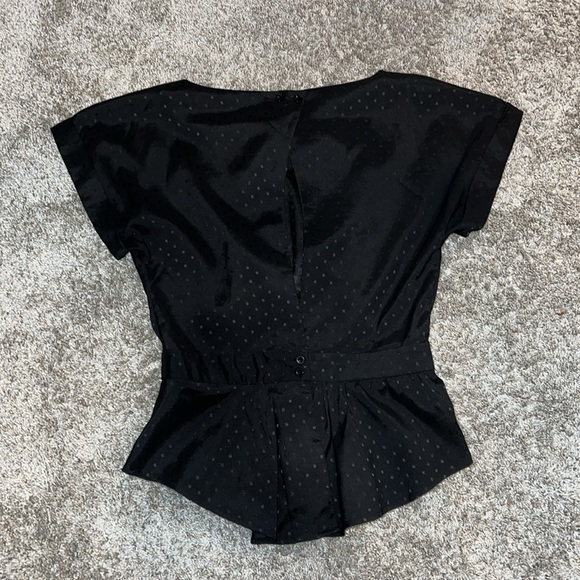 Lucca Couture Black Peplum Top Size Small - Picture 2 of 6